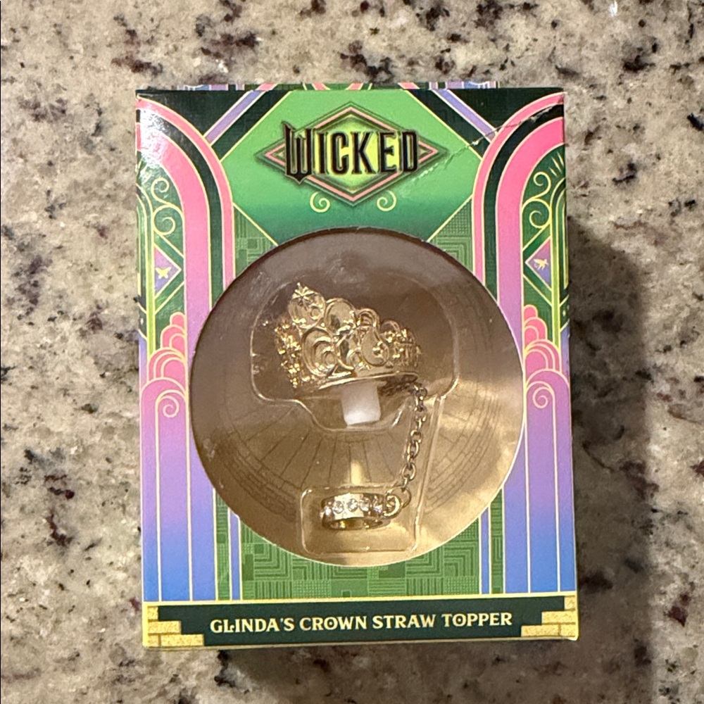 Wicked Glinda's Crown Straw Topper - Gold